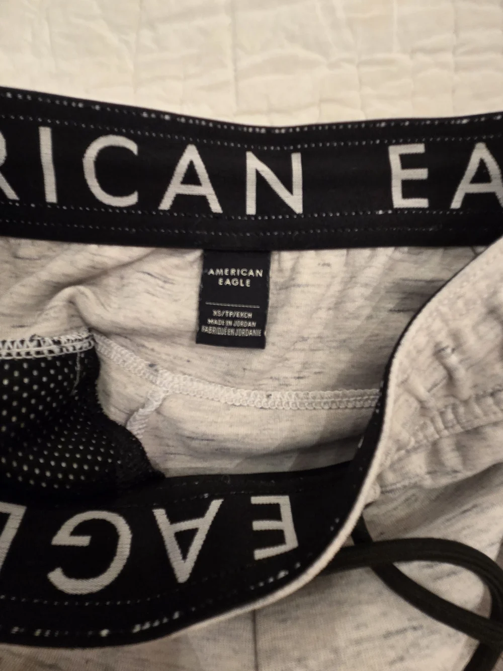 American Eagle Kids Grey Knit Jogger Pants with Black Accents Size XS